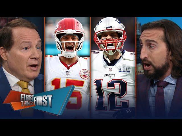 Can Patrick Mahomes still catch Tom Brady in the GOAT-bate? | NFL | FIRST THINGS FIRST