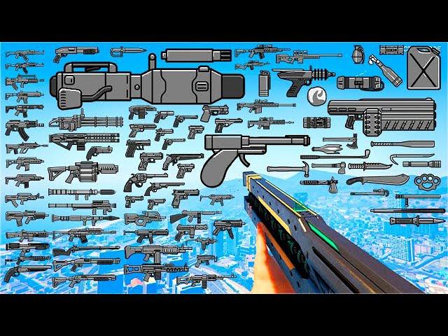 All Weapons & Sounds of GTA Online in 129 Seconds (First Person)