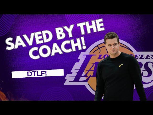 LAKERS ESCAPE WITH A WIN THANKS TO JAZZ HEAD COACH!!!