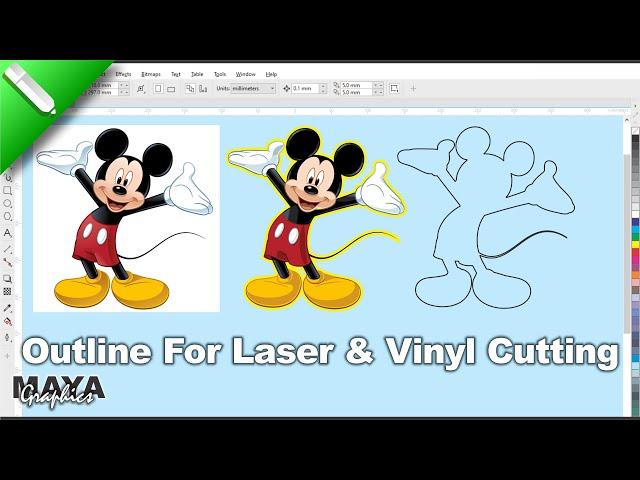 How to Create Image Outline for Laser & Vinyl Cutting | File for Laser Cutting Machine in Corel Draw