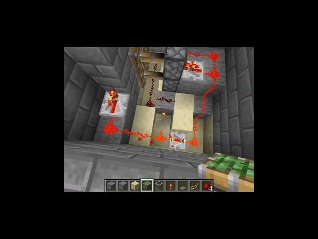 Механизмы в Minecraft #17 Простая потайная дверь на поршнях шириной 1 2 блока и высотой от 1го блока