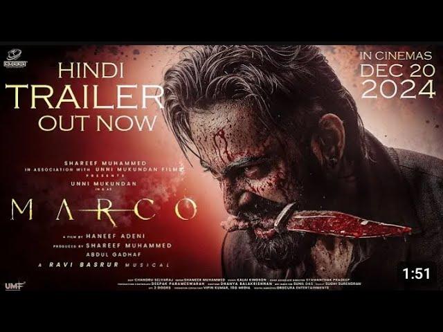 MARCO: Official Trailer (HINDI) | Unni Mukundan | Shareef Muhammed | Haneef Adeni | Ravi Basrur