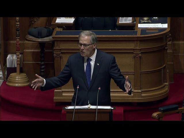 Gov. Jay Inslee addresses Legislative Assembly of British Columbia