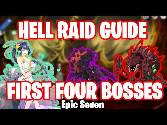 HELL RAID DETAILED GUIDE - First FOUR Bosses - Epic Seven Guide