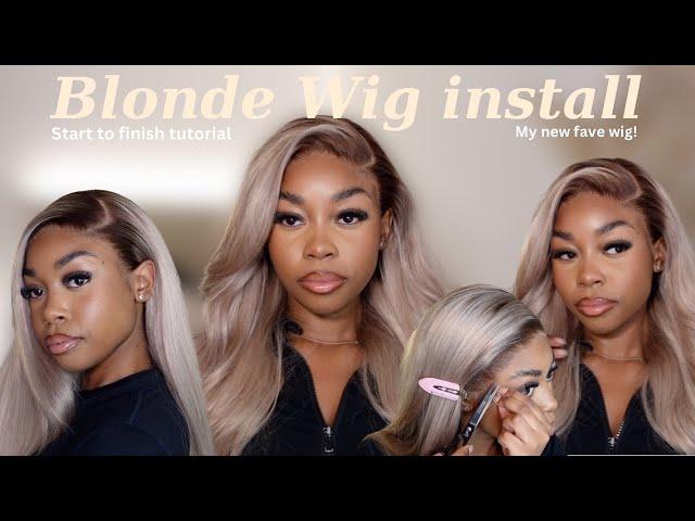 Blonde Wig Install (start to finish) YOU NEED THIS WIG BABE! ft megalook hair