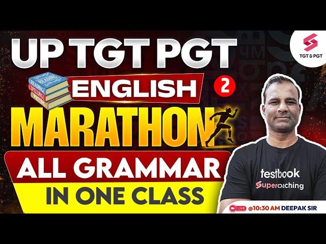 UP TGT PGT English Preparation 2024 | UP TGT PGT English Marathon | Complete Vocabulary | Deepak Sir