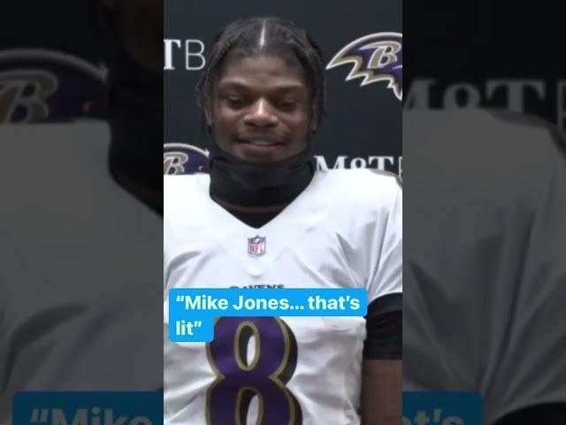 Lamar has an amazing reaction to a reporter named Mike Jones 