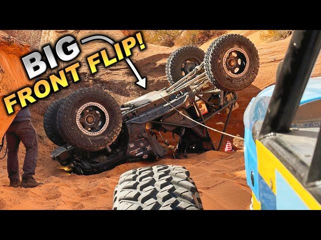 BIG JEEP FRONT FLIP While Off Roading a New Trail!