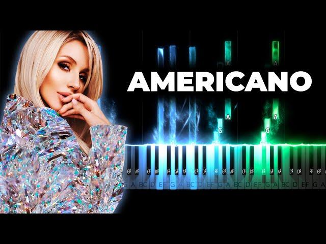 LOBODA - Americano караоке, текст, кавер на пианино - Лобода Американо