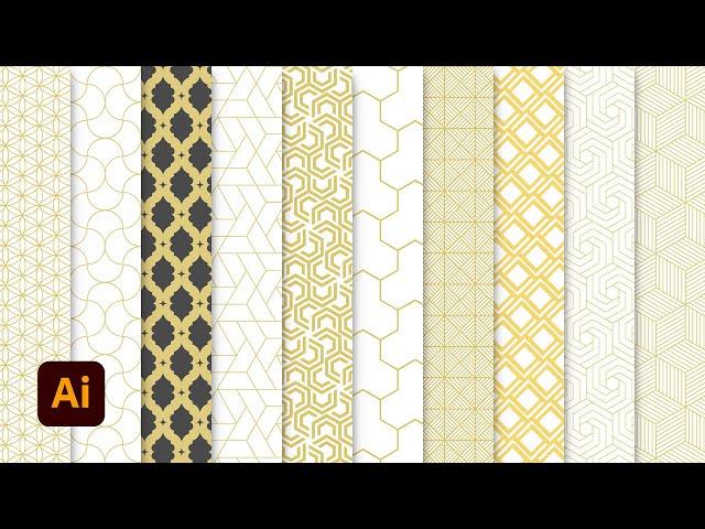 Shutterstock top 10 selling geometric pattern designs | Adobe Illustrator