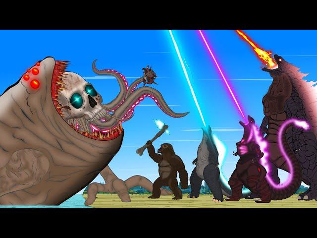 Rescue All Family GODZILLA & KONG vs Legendary Sea Monsters: Size Comparison |Godzilla Cartoon Movie