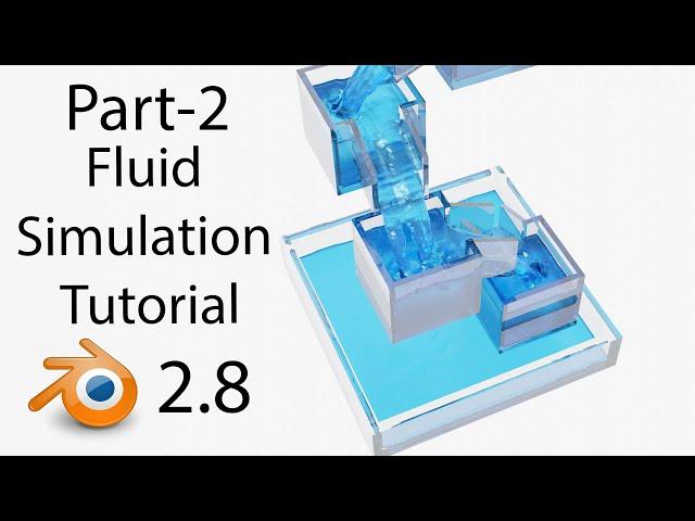 {Part-2} Blender 2.8 Fluid Simulation Tutorial Lighting Setup & Giving Material