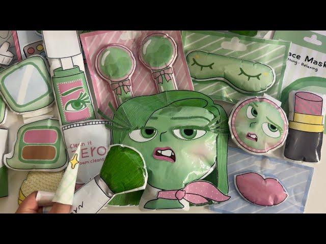 [️Paper diy️] INSIDE OUT 2 DISGUST Blind Bags  Skincare | Makeup | ASMR | Tutorial