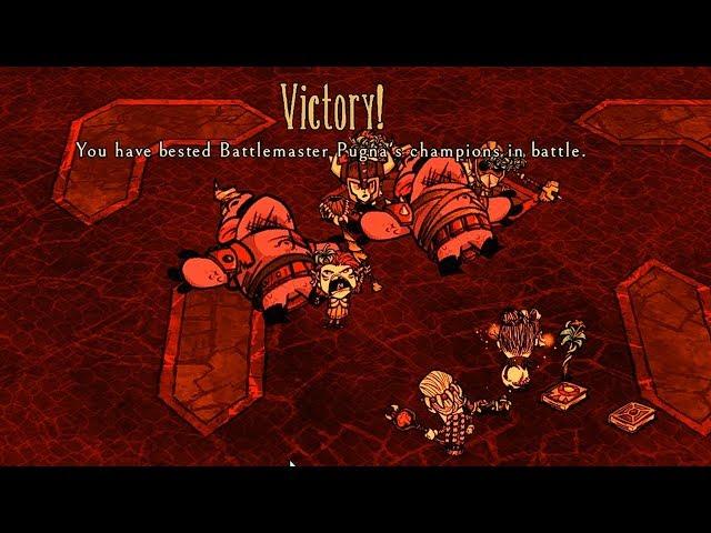 Don't Starve Together -  First time defeating RhinoceBros in forge