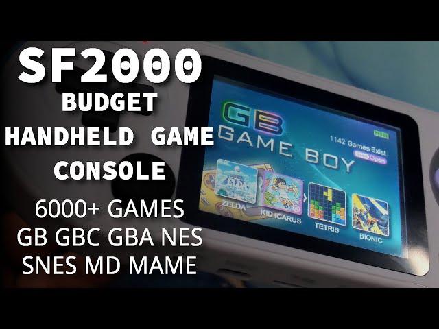 DATA FROG SF2000 Handheld Game Console Review - 6000+ Games GB GBC GBA NES SNES MD MAME ARCADE