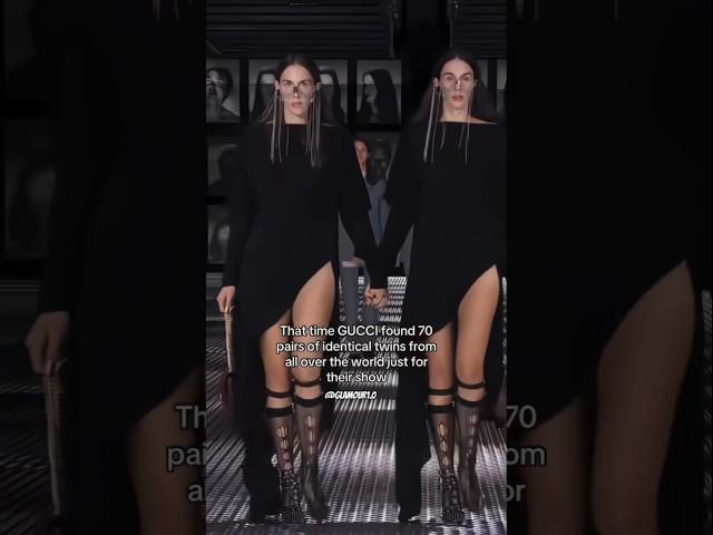 At GUCCI’s most ambitious runway moment, symmetry met spectacle in a casting coup of 70 twins.