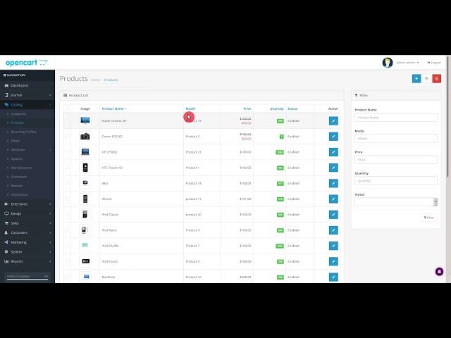 opencart product barcode at order invoice