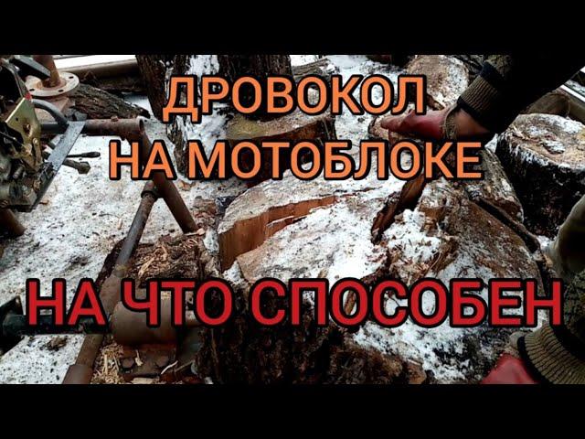 Самодельный дровокол на базе мотоблока. Сборка, работа, производительность. Заготовка дров