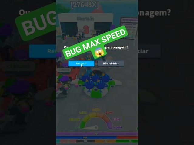 BUG MAX SPEED - #raceclicker #roblox #robloxshorts