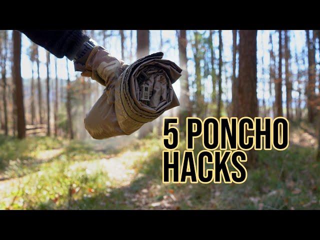 Survival Skills | 5 Poncho Survival Hacks | 5 Anwendungen, ein Multitalent