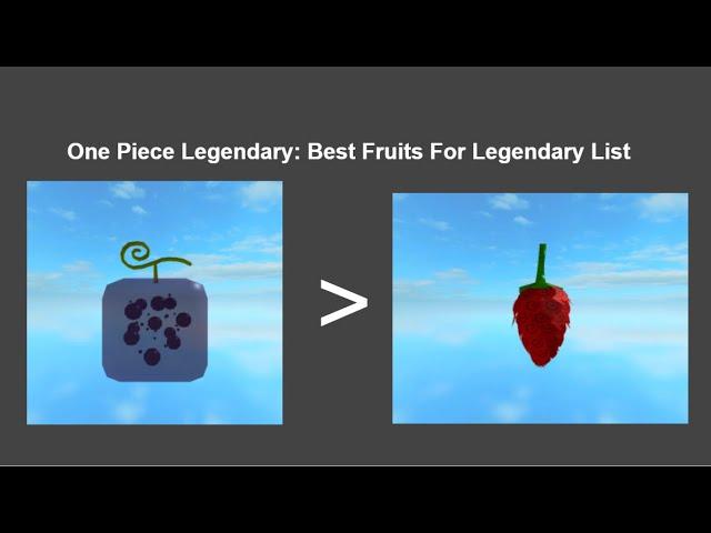 Roblox One Piece Legendary: Fruits For Legendary Ranking.