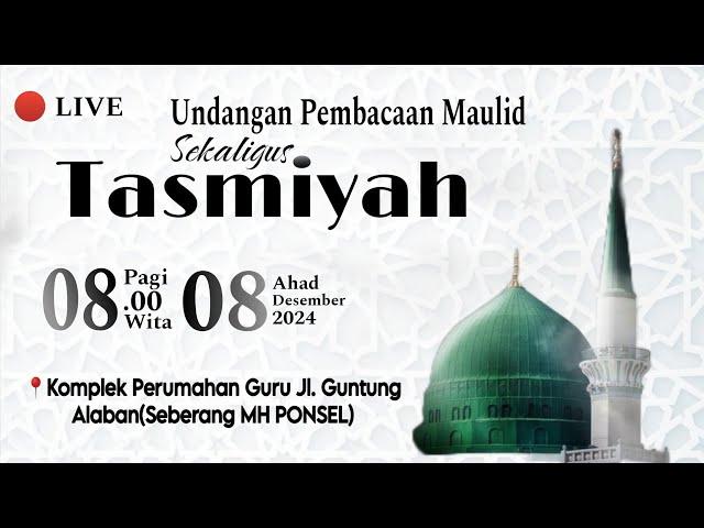 [LIVE] UNDANGAN PEMBACAAN MAULID SEKALIGUS TASMIYAH | Komplek Perumahan Guru Jl. Guntung Alaban