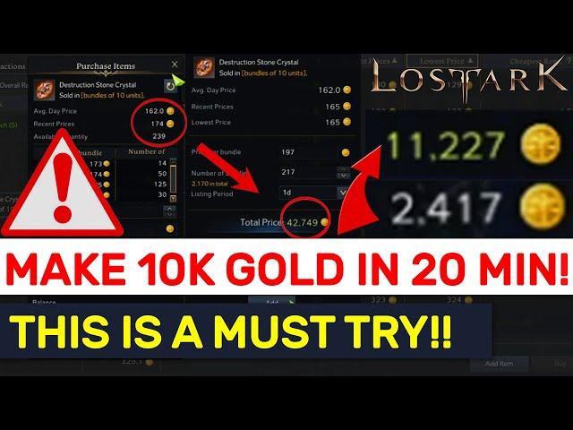 How To Make 10000+ GOLD In The Market DAILY! Step By Step Guide! | Lost Ark