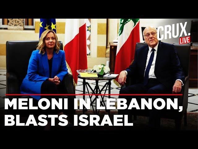 Giorgia Meloni Live News | Italian PM Visits Lebanon After Israel Attacks UN Peacekeeping Troops