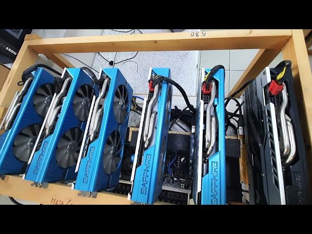 Лучшая mining ферма RX 580 8Gb Sapphire Nitro+, хэшрейт, доход в майнинге Ethereum, RavenCoin, Ergo