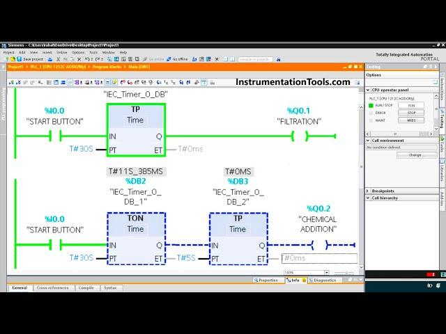 Ladder Logic Programming Examples: Water Transfer and Filtration