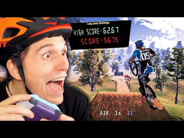 Weitsprung CHALLENGE im Fahrrad SIMULATOR