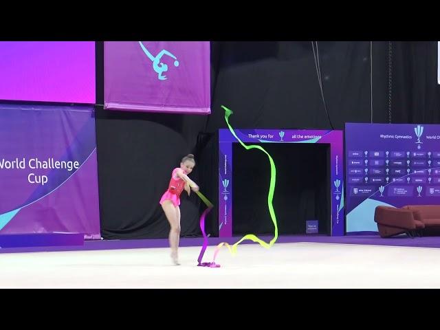 Nikolova Stiliana BUL  Seniors Ribbon Final FIG Rhythmic Gymnastics World Challenge Cup CLUJ NAPOCA