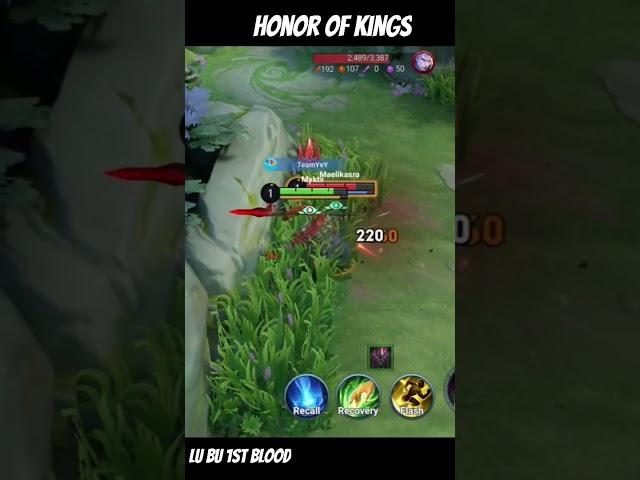 HONOR OF KINGS/ Lu Bu FIRST BLOOR #honorofkings #HOK #NewML #MobileLegends