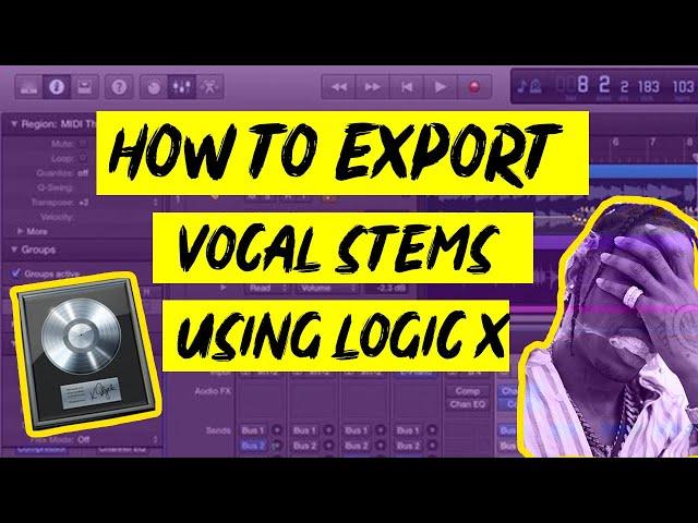 How to export vocal STEMS (WAV) using Logic Pro X EP3 | #BeehiveSessions | by BuzzinProducer [2020]