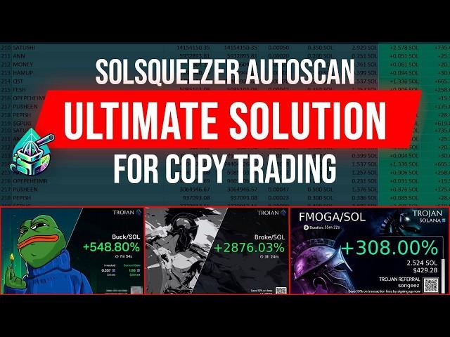 Find 1000x Meme Coins with SolSqueezer | Solana Telegram Bot | Copy Trading