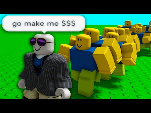 Forcing 100 Roblox NPCs to make me RICH...