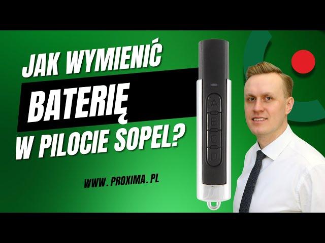 Wymiana baterii w pilocie do bramy - model SOPEL #proximaelectronics #pilotydobram #bramy