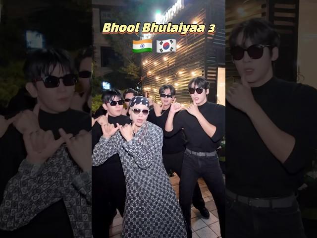 Korean boys dance to Bhool Bhulaiyaa 3#aoora #pitbull