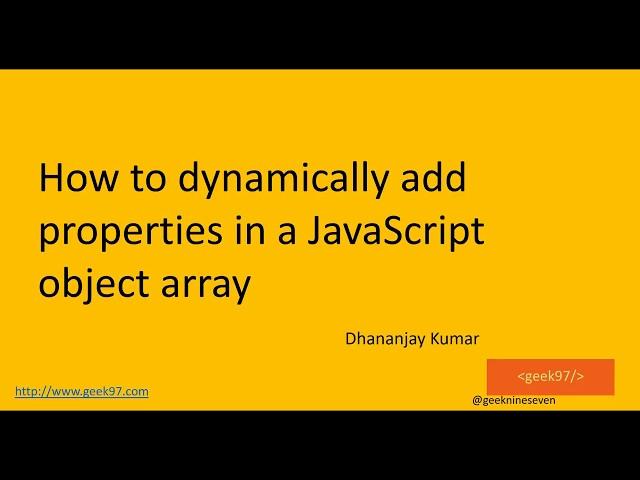 How to dynamically add properties in a JavaScript object array