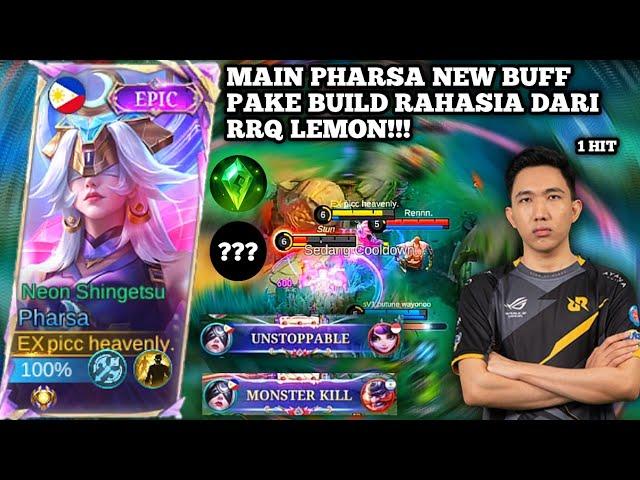 MAIN PHARSA PAKE BUILD RAHASIA RRQ LEMON AUTO INSTAN KILL!!!||BUILD PHARSA TERSAKIT TERBARU 2024