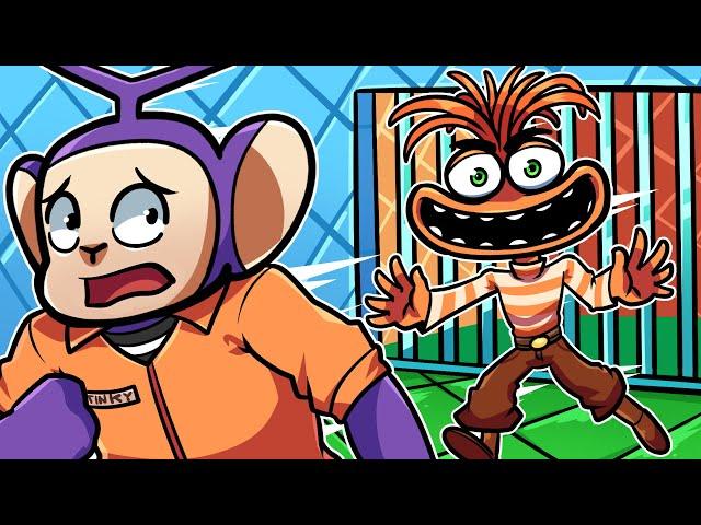 ESCAPE FROM ANXIET INSIDE OUT! | Tinky Winky Plays: Roblox ANXIET INSIDE PRISON