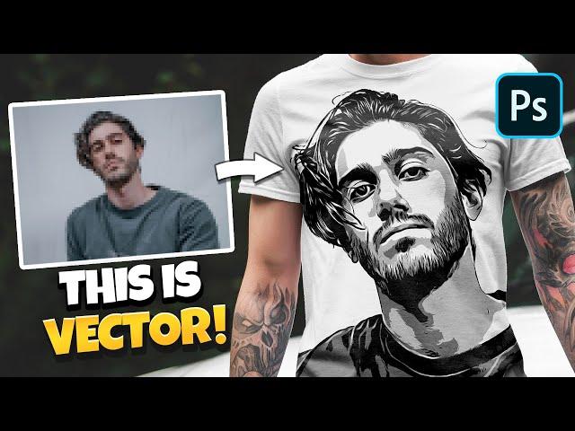 How to Convert Raster Image to Vector (New Method) - Photoshop Tutorial