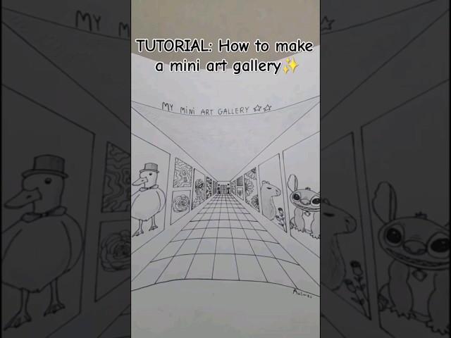 TUTORIAL: My Mini Art Gallery️ #shorts #drawings #tutorial