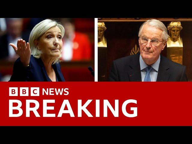 French PM Michel Barnier ousted in no-confidence vote | BBC News