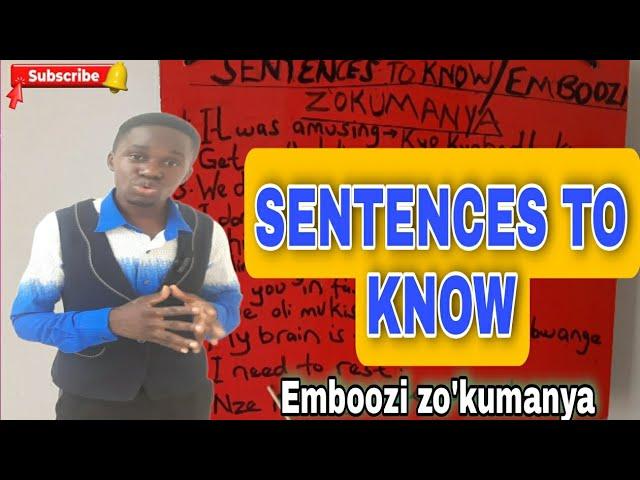 SENTENCES TO KNOWEmboozi zokumanya"IN English and #Luganda.#learnluganda #english English