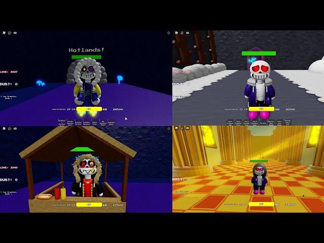 All Dust Sanses Showcase [Undertale Multiversal Battles 2] [Roblox]