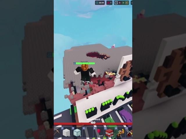 I’m made light bomb in Roblox bedwars using remote explosives