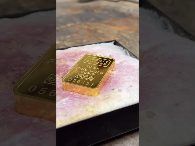 Unboxing 10 oz fine credit Suisse gold bar #creditsuissegoldbar #puregoldjewelry #10ozgoldbar