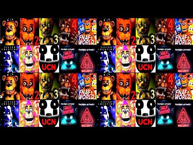 FNAF All JumpScares in 11 Minutes! FNAF 1 2 3 4, SL, FFPS, UCN, HW, COD, AR, SB (2014-2021)