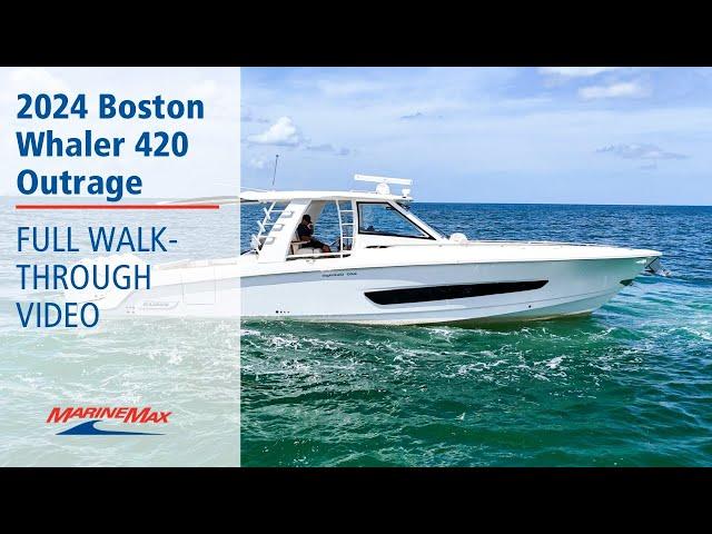 Available NOW!! 2024 Boston Whaler 420 Outrage Video Walkthrough | Available at MarineMax Naples